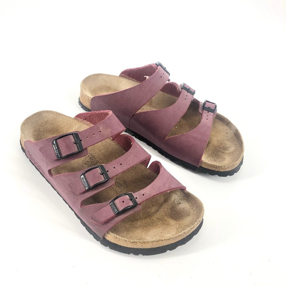 Birki's by Birkenstock Mauve Triple Strap Sandals Sz 40